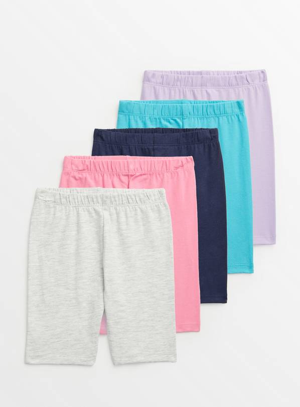 Bright & Plain Cycling Shorts 5 Pack  1-2 years